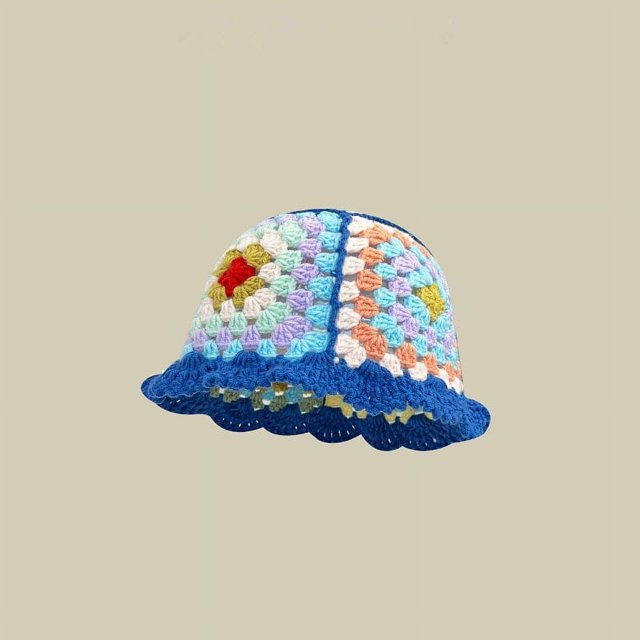 Gorro de punto de Cachemira para mujer, gorro de lavabo con gancho de ganchillo hecho a mano, protector solar de primavera y verano, combina con todo