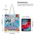 thumbnail image 5 of Mermicorno Starfall-theme canvas Tote Bag for Women Aesthetic Shopping Grocery Reusable Bags with Inner Zipper Women Gift 13.8 x 15.8 inches（35x40cm）, 5 of 6