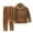 Brown, variant on Tiijoy Boys Girls Pajamas Flannel Warm Long Sleeve Top and Pants Pajama Coat Set, Sizes 2-3