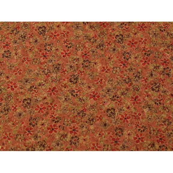 Minerva Cork Leather Fabric Red - per yard