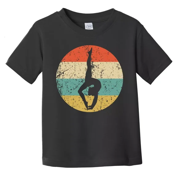 Bella Canvas Gymnastics Retro Gymnast Icon Toddler Boys & Girls Shirt, Gift for Baby or Kids