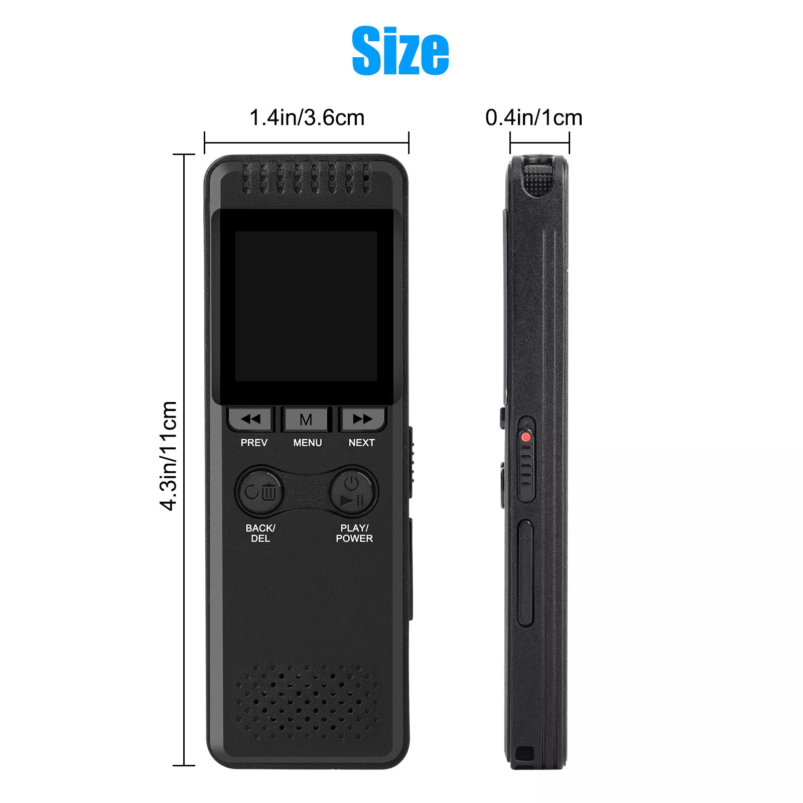 32GB Digital Recorder Voice Activated Recorder w/ Playback for Lectures Meetings