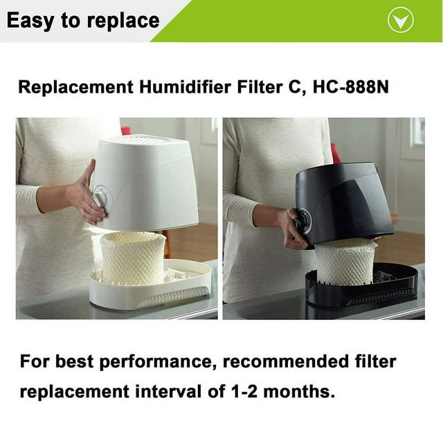 3 Pack Humidifier Wicking Filters for -888, -888N, Filter C, Designed to Fit for HCM-890 HEV-320