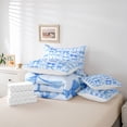 thumbnail image 6 of Feelyou Fashion Bow-tie Twin Bedding Sets 7pcs, Blue Butterfly Knot Bedding Comforter Set, 6 of 8