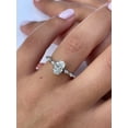 thumbnail image 2 of SOLITAIRE JEWELS 1.18 Ct Oval Cut D Color VVS Clarity Moissanite Diamond Engagement Ring Solid 14K White Gold, 2 of 6