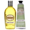 Loccitane Almond Cleansing and Softening Shower Oil and Hand Cream 2 Pc Kit - 8.4oz Shower Oil, 1oz Cream