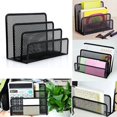 thumbnail image 2 of YOPTOP Black Mesh Letter Sorter Mail Business Document Tray Desk Office File Organiser Holder, 2 of 7
