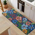 thumbnail image 5 of Pioneer Flower Floral Print Pattern Kitchen Rug Mat,Kitchen Runner Rugs Non Skid Washable,Decorative Kitchen Floor Mats for Kitchen,Sink,Laundry,17"x47.2", 5 of 7