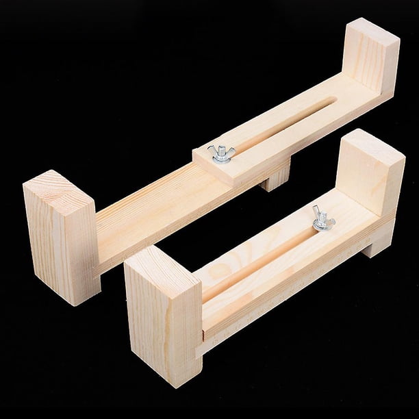 Herramienta de tejedor de pulsera Diy de madera con deslizador ajustable para trenzado de cordón de paracaídas