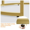 thumbnail image 4 of Topeakmart 23.5"H 2-Piece Round Metal Frame Nesting End Table with Glass Top for Living Room, Gold, 4 of 7