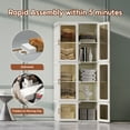 thumbnail image 3 of VIPBOX Foldable Plastic Armoire Wardrobe Closet with Clear Magnetic Doors 10 Cubes/Brown, 3 of 11