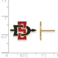 thumbnail image 2 of 10k Yellow Gold San Diego State University Small Post Earrings, 2 of 4