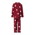 thumbnail image 3 of Viworld Family Matching Christmas Pajamas Set Classic Santa Claus Print Button Down Tops Long Pants Home Sleepwear, 3 of 8