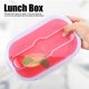 thumbnail image 5 of Bento Box, Lonchera De Grado Alimenticio, Para Oficina En Casa LHCER Rojo, 5 of 8