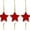 Red Star, variant on AuldHome Design Farmhouse Star Ornaments (12-Pack, White); Wood w/ White Enamel 2-Inch Star Christmas Decorations, Retro Vintage Enamelware Style