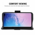 thumbnail image 3 of Samsung Galaxy S10 + Case, Mobile Phone Leather Case PU Leather Case Wallet Cell Phone Case Cover Compatible for Samsung Galaxy S10 + Leather Case, Black, 3 of 7