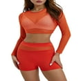 thumbnail image 1 of Maillots de Bain Femme à Mailles Transparentes + Ensemble Shorts, 1 of 9