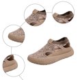 thumbnail image 4 of Rokment Womens Tie Dye Orthotic Chunky Walking Shoes Beach Casual Closed Toe Sandals Hollow out Comfortable Platform Slip on Socks Non Slip Nursing Work Flat Loafers Fashion Sneakers Khaki Size 7, 4 of 8