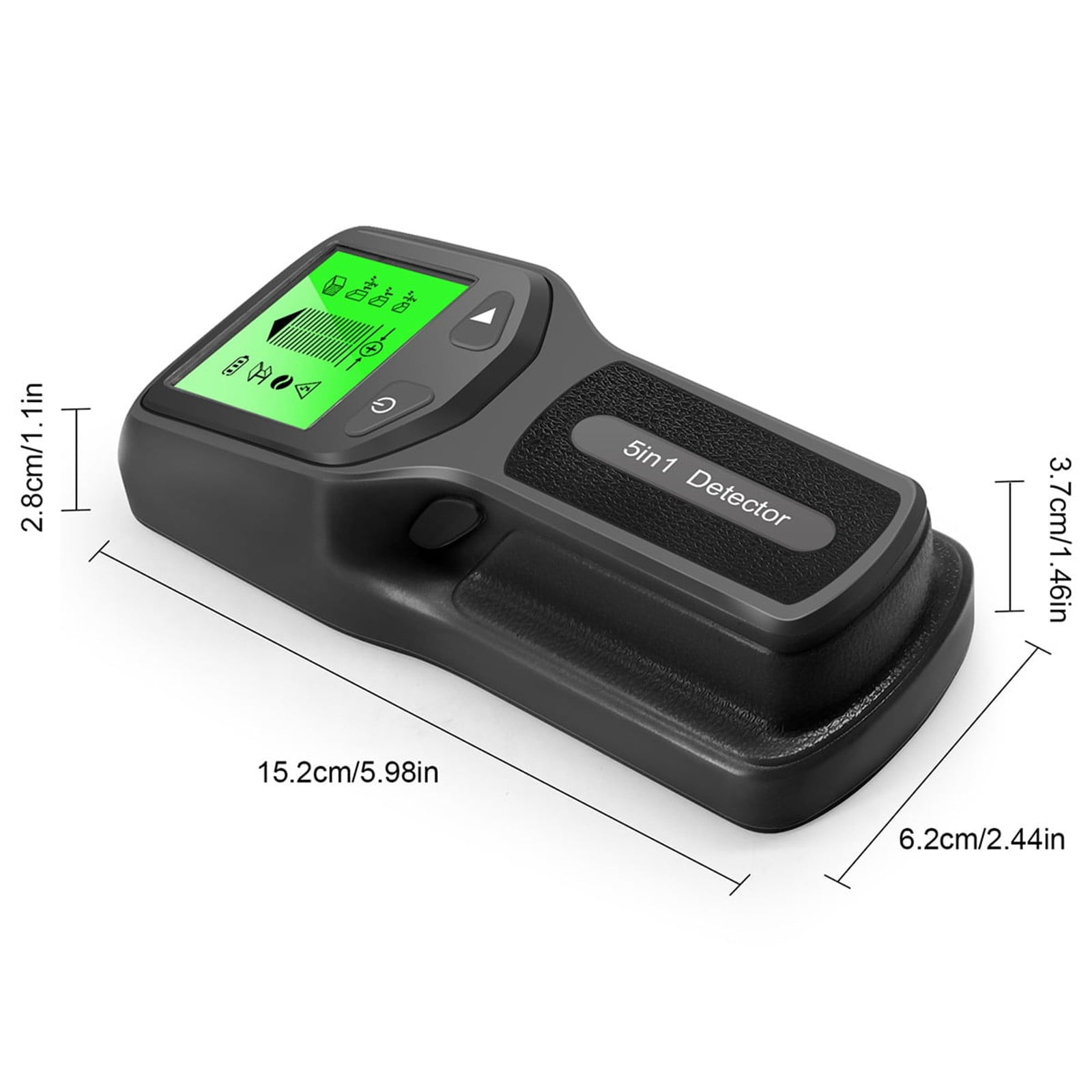 Stud Finder Wall Scanner, 5 in 1 Stud Finder Wall Scanner Detector Electronic Stud Locator Wood Beam Joist Finders Portable Wall Detector for AC Wire Metal Pipe Gifts for Men, Black