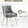 thumbnail image 5 of SEYNAR Elegant Tufted Upholstered Dining Chairs Set of 4, Velvet Accent Chair for Dining Room, 5 of 6