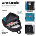 thumbnail image 4 of Disketp Blue Glitter Mochila Estampada de Gran Capacidad con Lonchera y Estuche, Set de 3 Piezas para Estudiantes, 4 of 7
