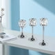 thumbnail image 4 of Candelabro de cristal moderno, candelabro de pilar, soporte para velas de té para plata SML, 4 of 7