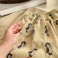 thumbnail image 4 of 2025 Spring Kids Korean Style Water Wash Cotton Haren Pants Unisex Casual Trousers for 80-130cm Children Cute Print Pants, 4 of 6