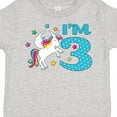 thumbnail image 4 of Inktastic I'm Three Unicorn, 3rd Birthday Boys or Girls Toddler T-Shirt, 4 of 5