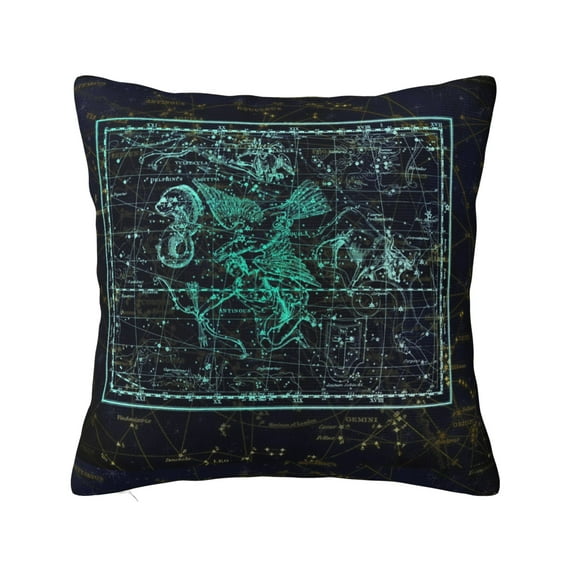 ZICANCN Constellation Map Star Decorative Throw Pillow Covers , Couch Sofa Decorative Knit Pillow Covers for Living Room Farmhouse 16"x16"