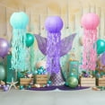 thumbnail image 3 of RUseeN Jellyfish Paper Lanterns 6 Pacs Under The Sea Party Decorations Mermaid Party Baby Shower Decorations, Hanging Jelly Fish for Ocean Birthday Party Decorations, 3 of 7