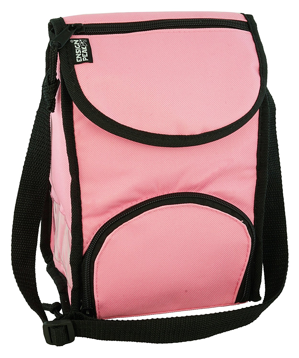 Deluxe Insulated Lunch Sack with Adjustable Strap, Zipper Pocket and