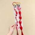 thumbnail image 6 of Christmas Braided Wig with Bow-Ties and High Ponytail Hair Ties - Polyester, Elastic, Reusable, Easy Wear, Non-Slip Hair Accessory for Holiday Parties & Photo Props, 6 of 6