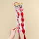 thumbnail image 5 of Adornos navideños, adornos navideños, regalos navideños Pelucas trenzadas con temática navideña y lazos para el cabello Coleta alta Trenzas de poliéster, 5 of 5