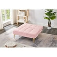 thumbnail image 3 of Jopath Futon Sofa Single Sofa Convertible Single Sofa Bed Futon With Gold Metal Legs Teddy Fabric 3 Position Backrest For Living Room & Guest Room (Pink), 3 of 7