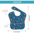 thumbnail image 4 of Hirioo Bullfinches for Baby Waterproof Pocket Bib Adjustable Closed for Babies Toddlers with Large Pocket 6-24Months, 4 of 8