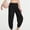 Black, variant on Women's Sweatpants Elastic Waist With Drawstring Joggers Cuffed Leg Athletic Pants Lounge Trousers