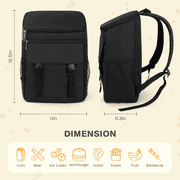 Cshidworld Camping Cooler Backpack 33 Can, Large Capacity Cooler Bag Insulated Compartments Thermal Pocket, Leakproof & Lightweight Travel Cooler Bag, Waterproof Picnic Camping Beach Bag, Black