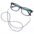 thumbnail image 2 of OULII 1Pack Steel Rubber Artificial Crystal Eyeglass Chain Holder Spectacle Chains Women 23.6 Inch Fashion Accessory, 2 of 3