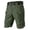 Army Green, variant on Green Cargo Shorts for Men Velcro Tabs Ripstop Knee-Length Shorts Hiking Elastic Back Waist Multi Pocket Waterproof Workwear, Army Green 5XL