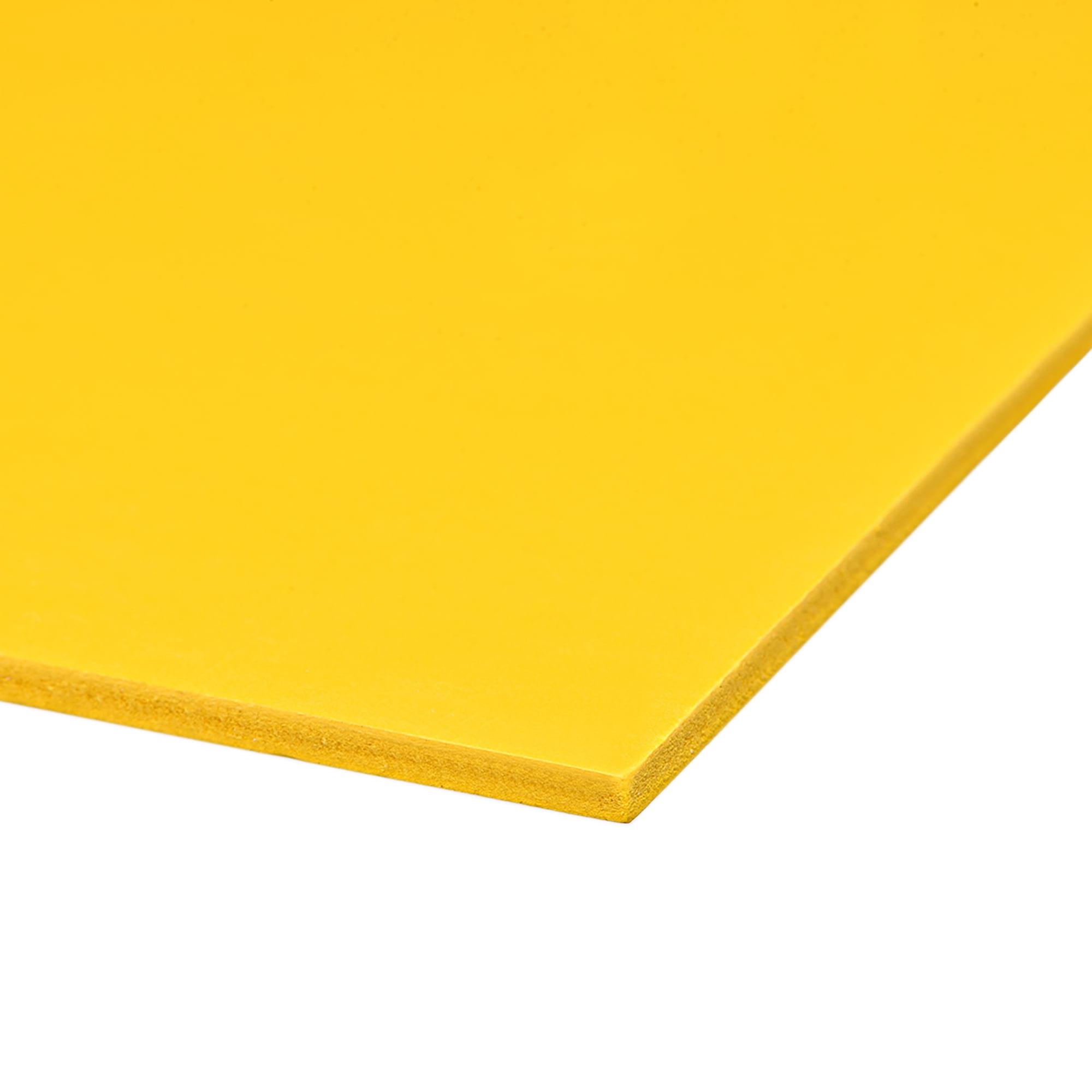 PVC Foam Board Sheet,3mmTx8"Wx12“L,Yellow,Double Sided,Expanded PVC