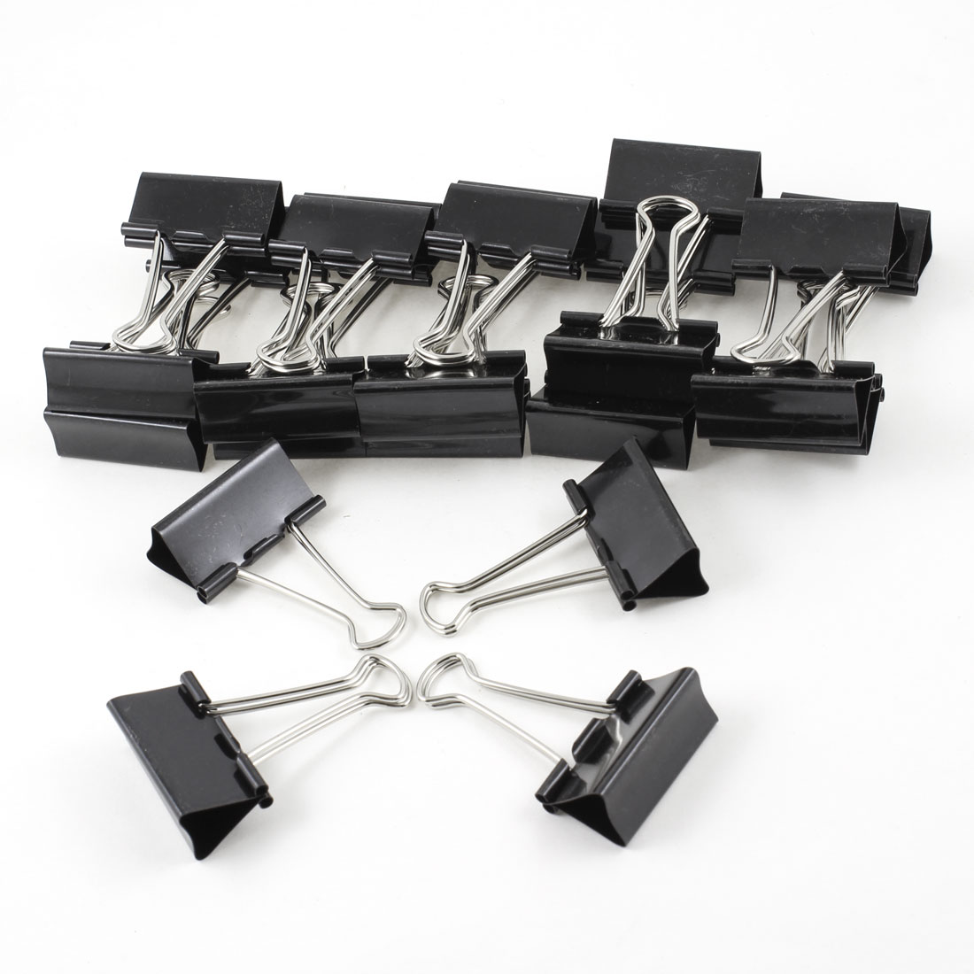 41mm Wide Metal Black Document File Ticket 4cm Width Binder Clips 24 Pcs