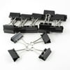 41mm Wide Metal Black Document File Ticket 4cm Width Binder Clips 24 Pcs