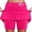 Hot Pink, variant on Women's Mid Rise Culottes With Pocket Sports Casual Fashion Printed Skirt Rip Skirt Length 2, Size XXL