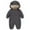 Black, variant on tarylea Baby Romper Double Full Zipper Hoodies Fleece Lined Warm Jumpsuit Solid Color Cute Casual Winter Basic Clothes