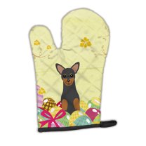 Carolines Treasures BB6028OVMT Easter Eggs Manchester Terrier Oven Mitt Large multicolor