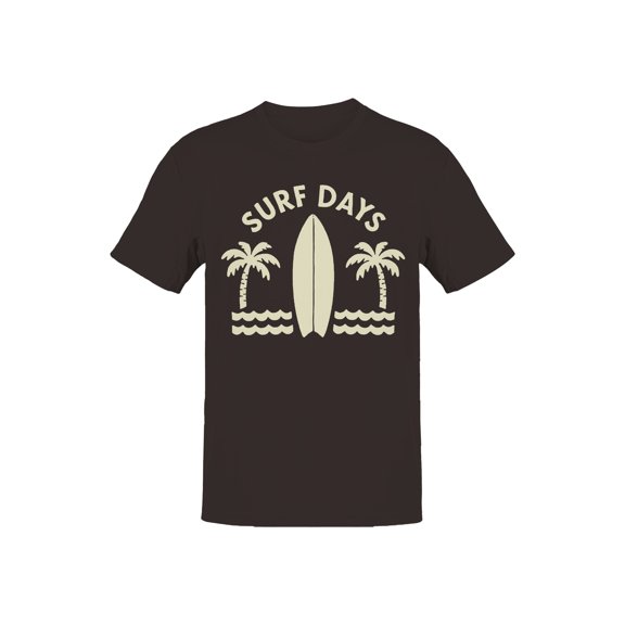 Surf Days Retro Beach Vibes Men's T-shirt Brown