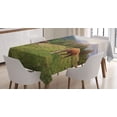 thumbnail image 1 of Ambesonne Farm Animal Tablecloth Rectangular Table Cover, Cows Grazing in Meadow, 60"x84", Multicolor, 1 of 3