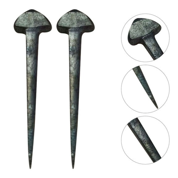BESTOYARD Horseshoe Nails Professional Iron Tool Set Dark Grey for Daily Use 50Pcs