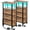Rustic Brown-Power + Light, variant on End Tables Rustic Brown + Black Power Set of 2 Narrow Skinny Side Table for Small Spaces