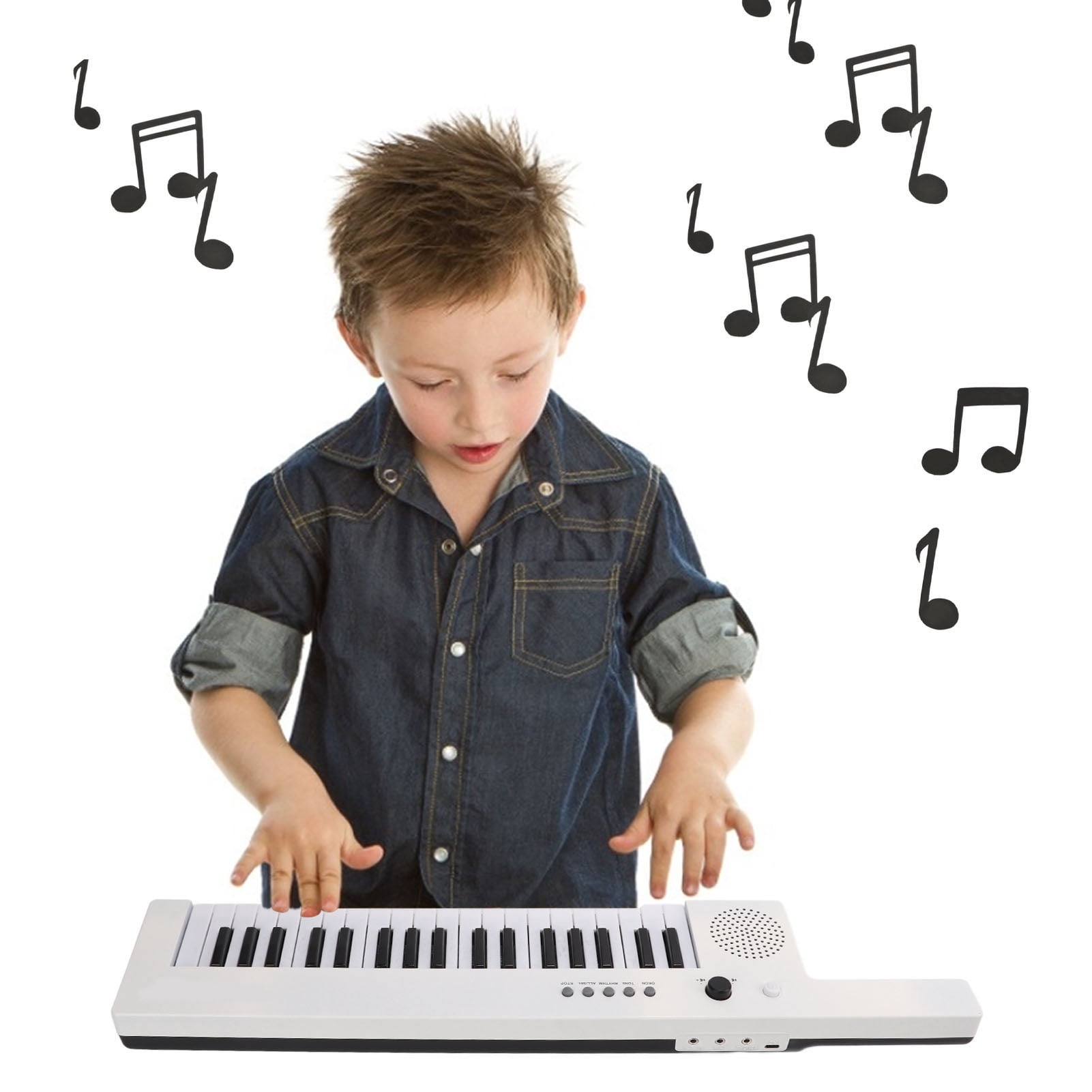 Piano Électronique 37 Touches Pour Enfants – Portable, Rechargeable, Avec Micro Et Haut-Parleurs – Idéal Cadeau 3-9 Ans